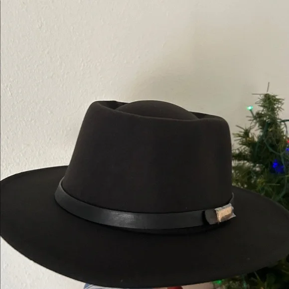 All Weather Classic Fedora black hat , Unisex - Picture 4 of 5